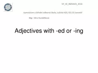 adjectives with ed or ing