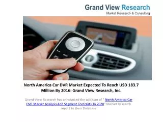 North America Car DVR Market Size to 2020