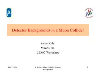 Detector Backgrounds in a Muon Collider