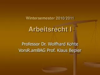 wintersemester 2010 2011 arbeitsrecht i