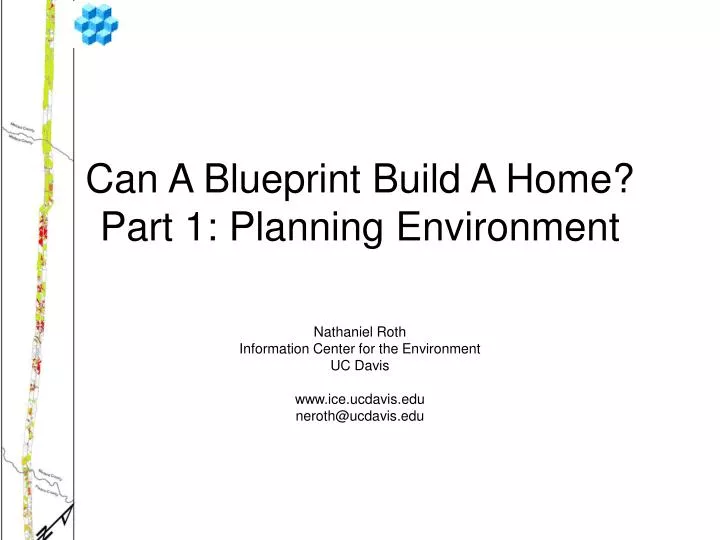 can a blueprint build a home part 1 planning environment