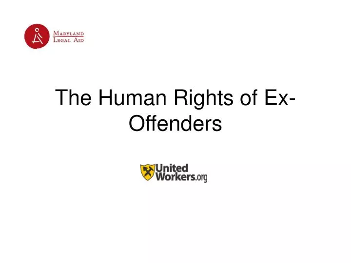 the human rights of ex offenders