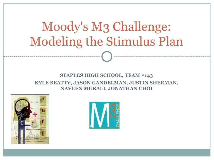 moody s m3 challenge modeling the stimulus plan