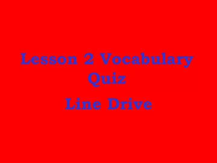 lesson 2 vocabulary quiz