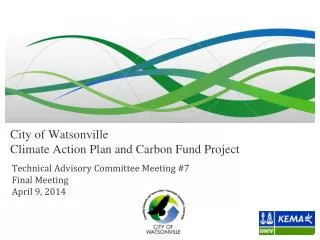 City of Watsonville Climate Action Plan and Carbon Fund Project