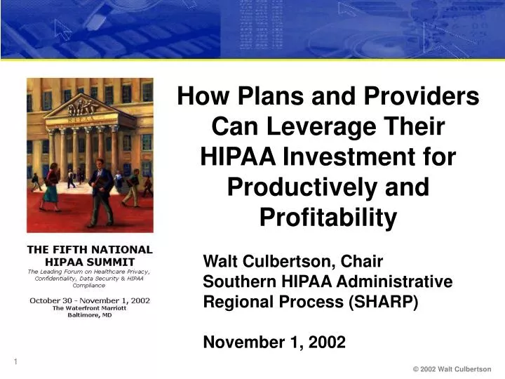 walt culbertson chair southern hipaa administrative regional process sharp november 1 2002