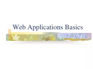 Web Applications Basics