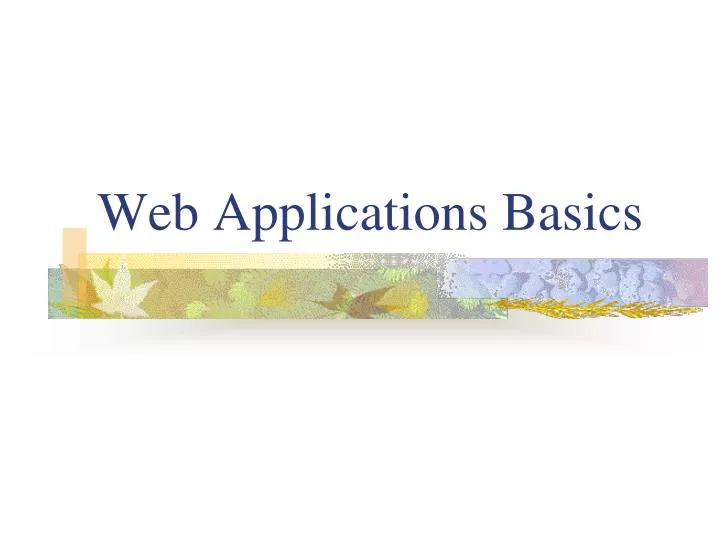 web applications basics