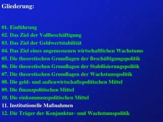 gliederung