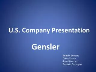 U.S. Company Presentation