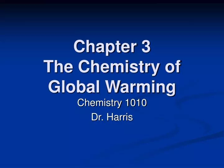chapter 3 the chemistry of global warming