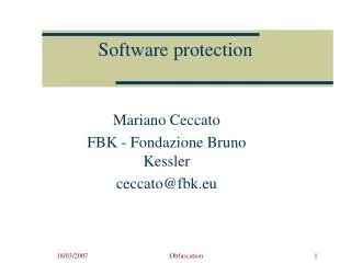 Software protection