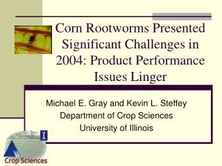 Corn Rootworms Presented Significant Challenges in 2004: Product Performance Issues Linger