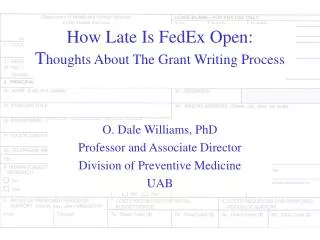 How Late Is FedEx Open: T houghts About The Grant Writing Process