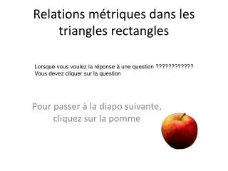 relations m triques dans les triangles rectangles