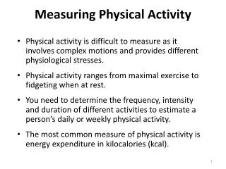 Measuring Physical Activity