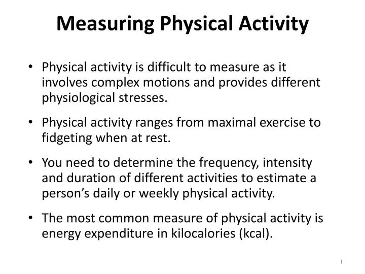 measuring physical activity