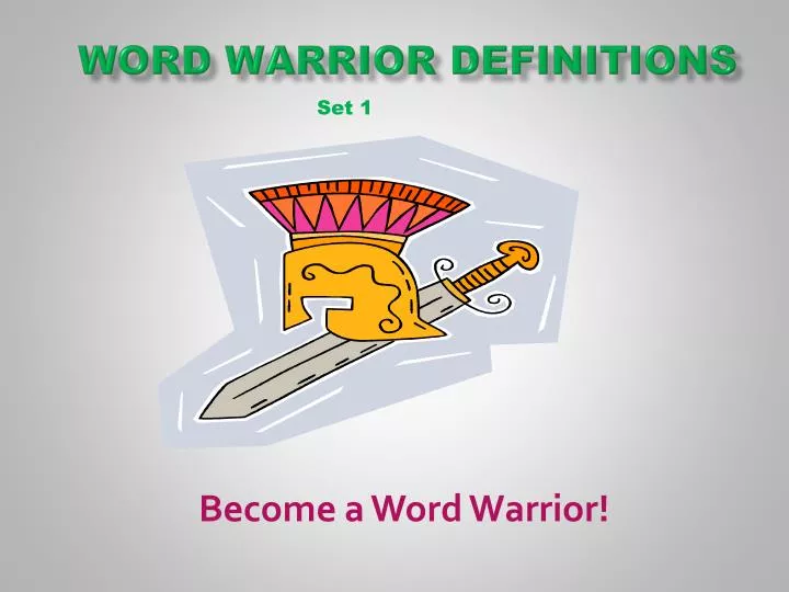 word warrior definitions