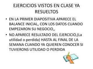 ejercicios vistos en clase ya resueltos