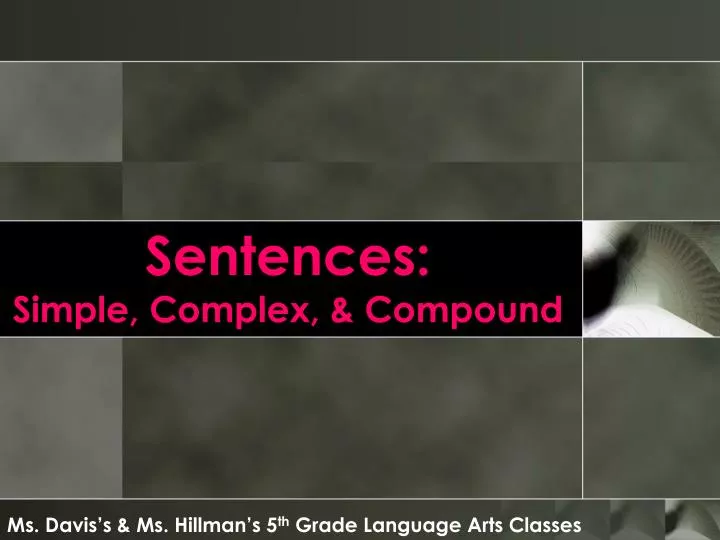 sentences simple complex compound