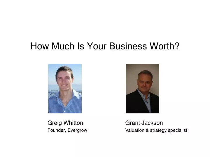 how much is your business worth