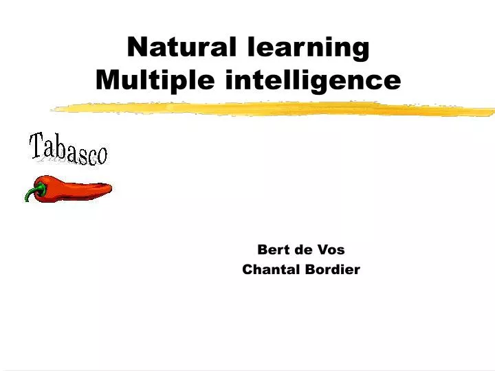 natural learning multiple intelligence