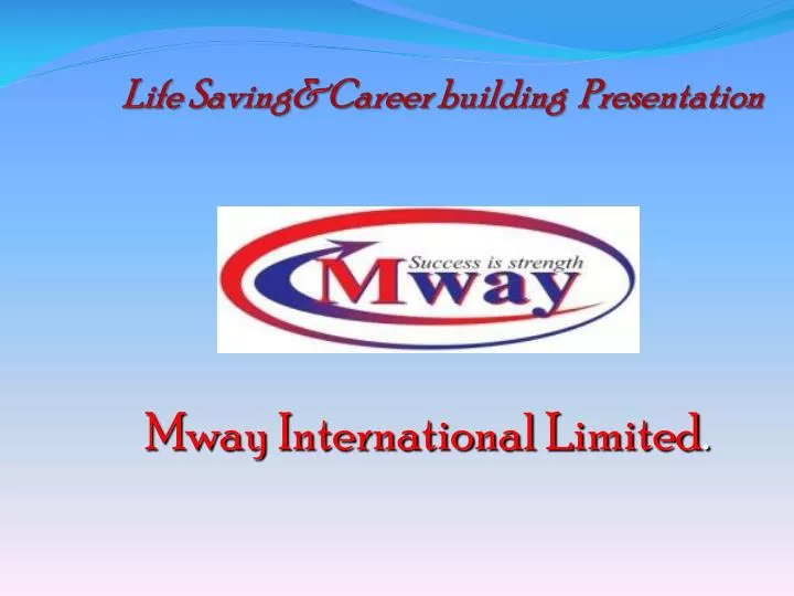 life saving career building presentation