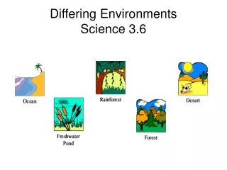 Differing Environments Science 3.6
