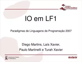 io em lf1 paradigmas de linguagens de programa o 2007