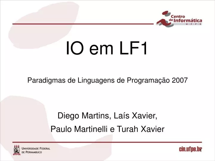 io em lf1 paradigmas de linguagens de programa o 2007