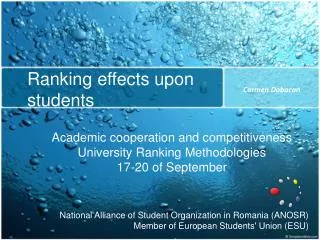 Ranking effects upon students