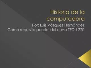 historia de la computadora