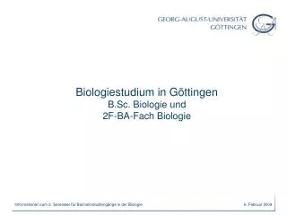 biologiestudium in g ttingen b sc biologie und 2f ba fach biologie