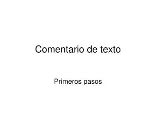 comentario de texto