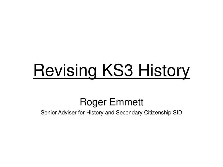 revising ks3 history