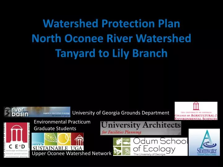 watershed protection plan north oconee river watershed tanyard to lily branch