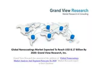 Nanocoatings Market Share to 2020: Grand View Research, Inc.