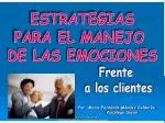 ESTRATEGIAS PARA EL MANEJO DE LAS EMOCIONES - slide 1