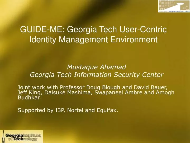 guide me georgia tech user centric identity management environment
