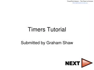 Timers Tutorial