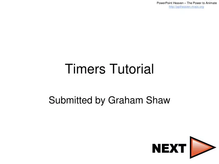 timers tutorial