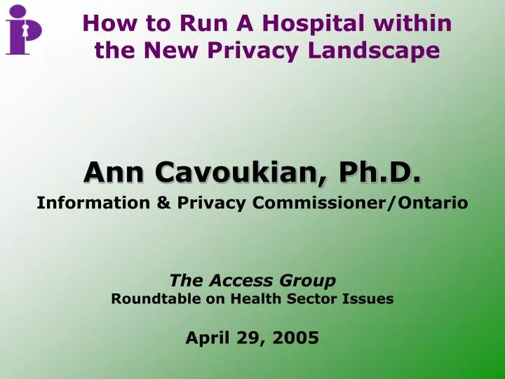 how to run a hospital within the new privacy landscape
