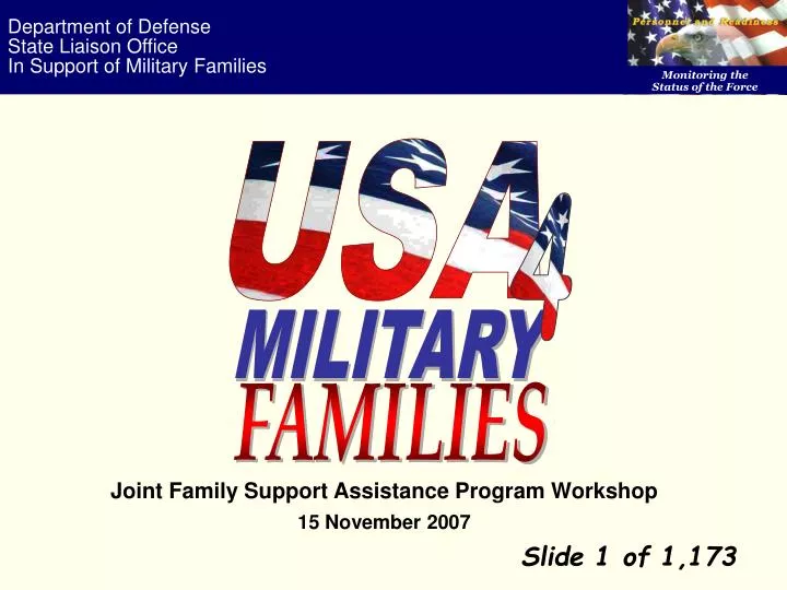 department of defense state liaison office in support of military families