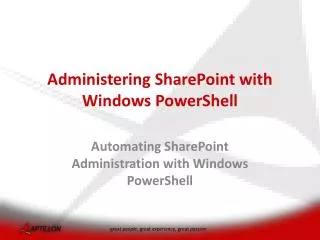Administering SharePoint with Windows PowerShell