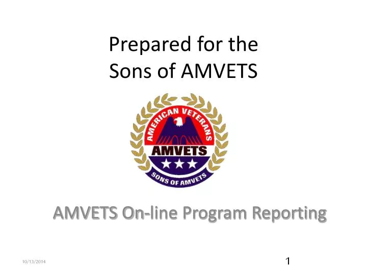 prepared for the sons of amvets