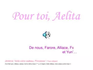 pour toi aelita