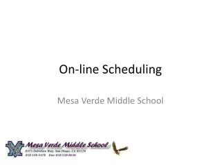 On-line Scheduling