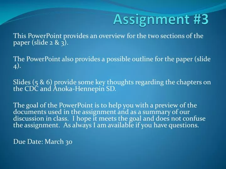 assignment 3