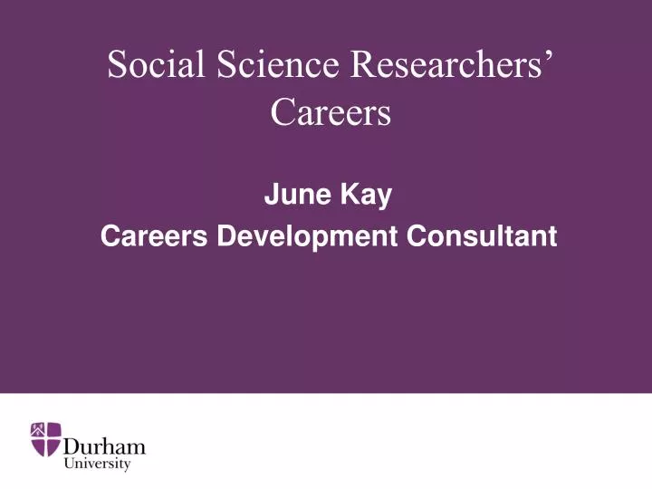 social science researchers careers