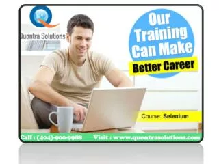 Selenium online Training |with Placement Assistance Quontra